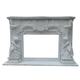 Hand Carved White Marble Angel Fireplace
